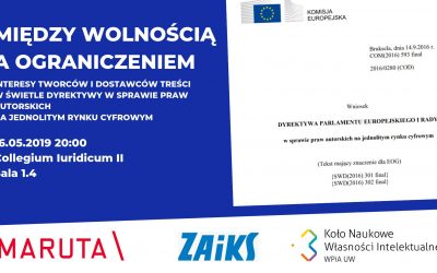 Meeting with students in Warsaw “What will the new Copyright Directive change?